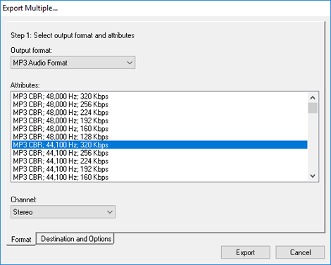 using wavepad free to split audio file